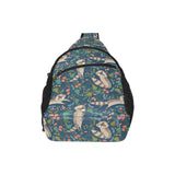 Raccoon tropical leaves pattern All Over Print Chest Bag