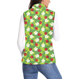 Ladybug Pattern Print Design 01 Women's Padded Vest