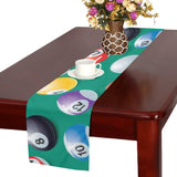 Billiard Ball Pattern Print Design 01 Table Runner