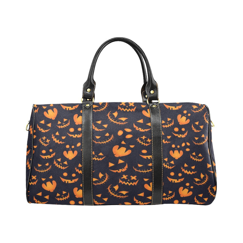 Halloween pattern Pumpkin background Travel Bag