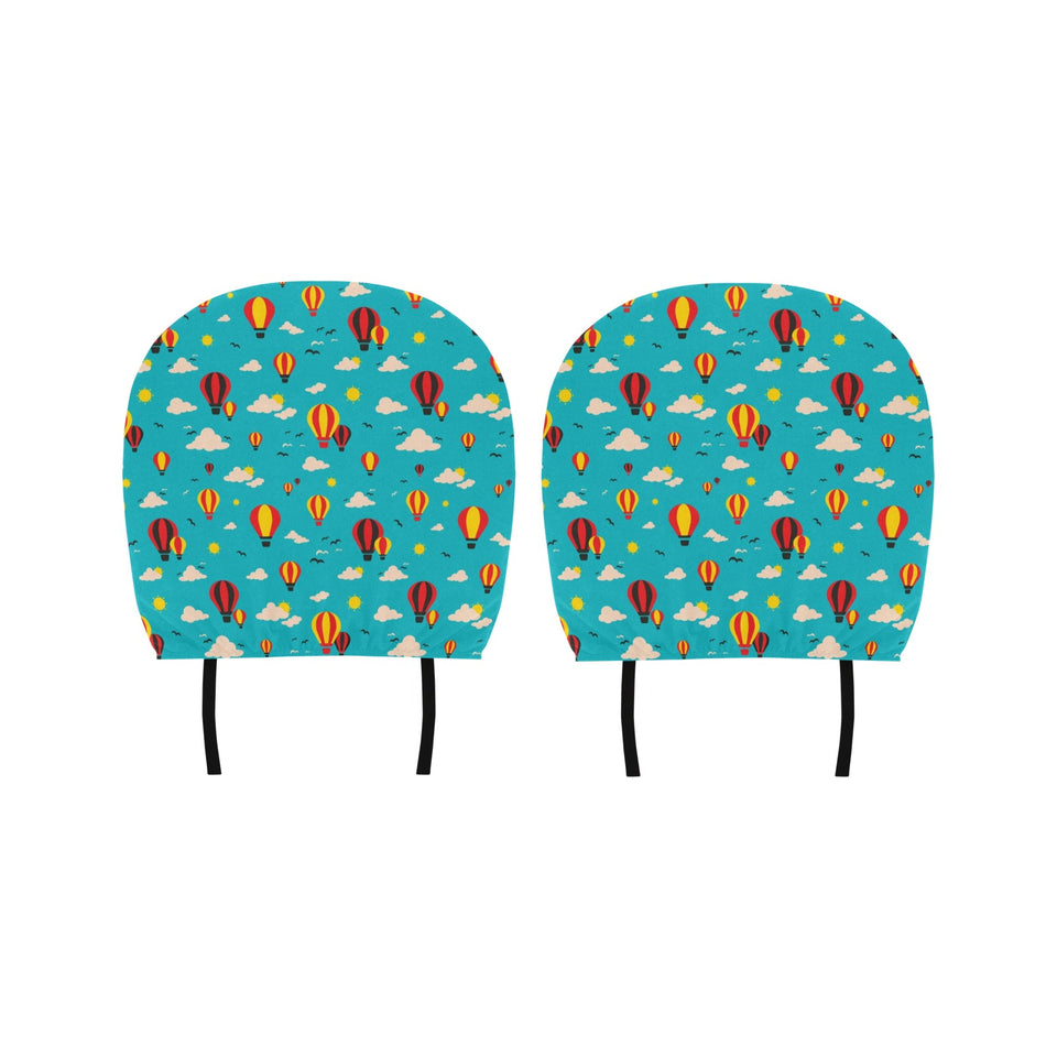 Hot Air Balloon Sky Pattern Car Headrest Cover