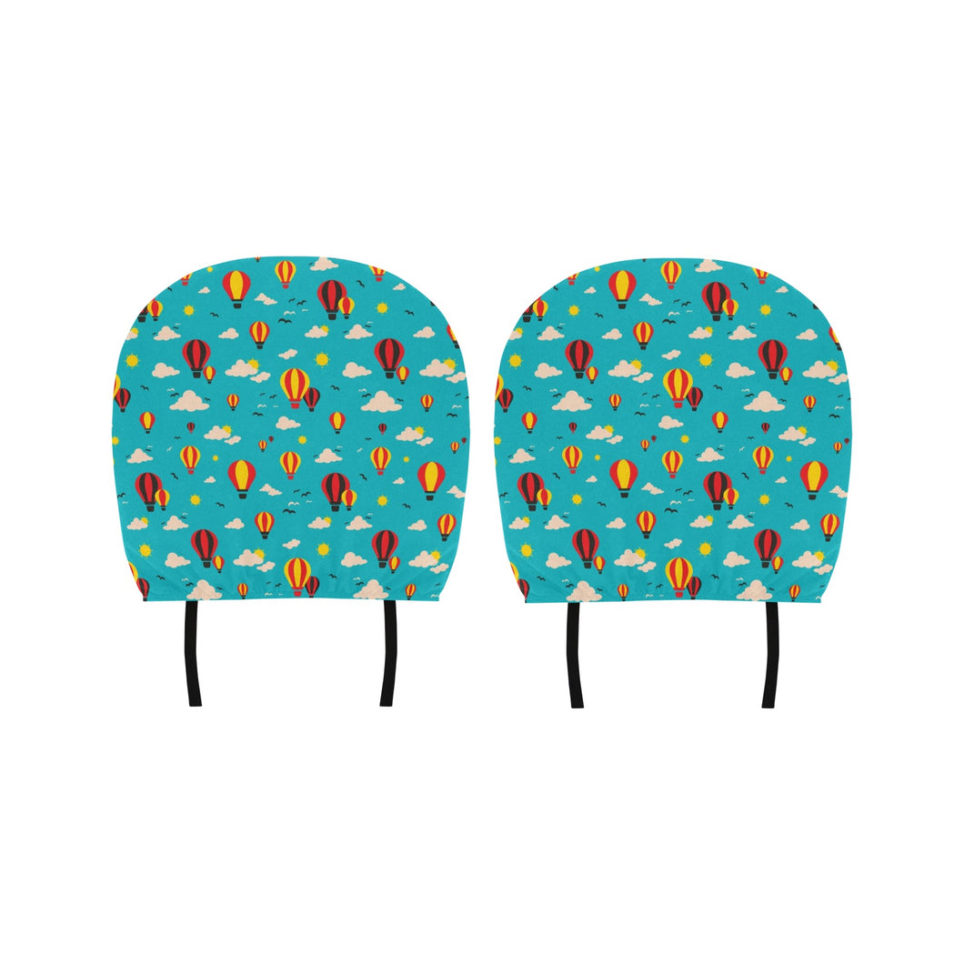 Hot Air Balloon Sky Pattern Car Headrest Cover