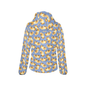 Guinea Pig Pattern Print Design 02 Women's Padded Hooded Jacket