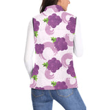 Cute Grape pattern Women's Padded Vest