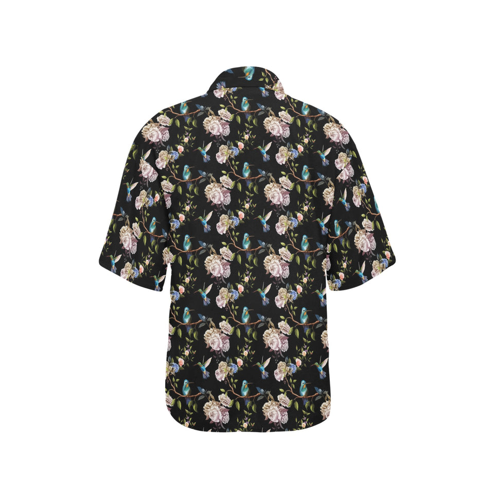 Hummingbird Pattern Print Design 03 Women's All Over Print Hawaiian Shirt