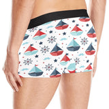 Cute color paper sailboat pattern Men's All Over Print Boxer Briefs Men's Underwear