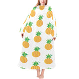 Pineapples pattern Blanket Robe with Sleeves