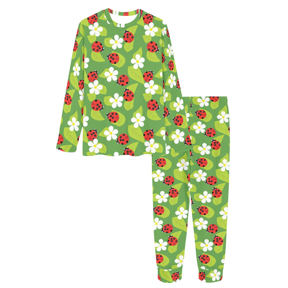 Ladybug Pattern Print Design 01 Women's All Over Print Pajama Set