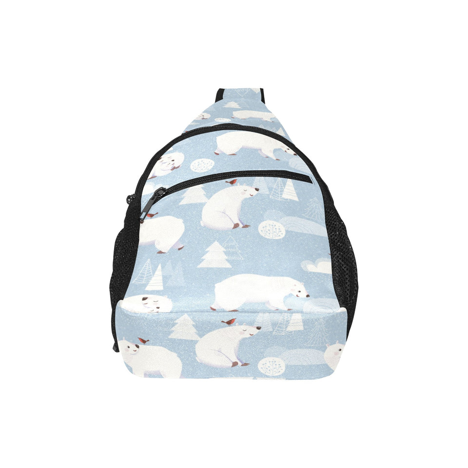 Cute polar bears Christmas decoration pattern All Over Print Chest Bag