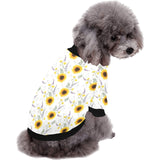 beautiful sunflowers pattern All Over Print Pet Dog Round Neck Fuzzy Shirt