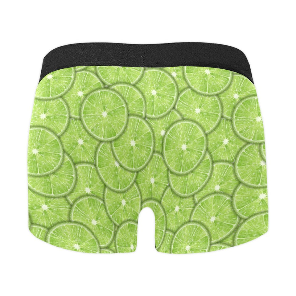 Slices of Lime pattern Men's All Over Print Boxer Briefs Men's Underwear