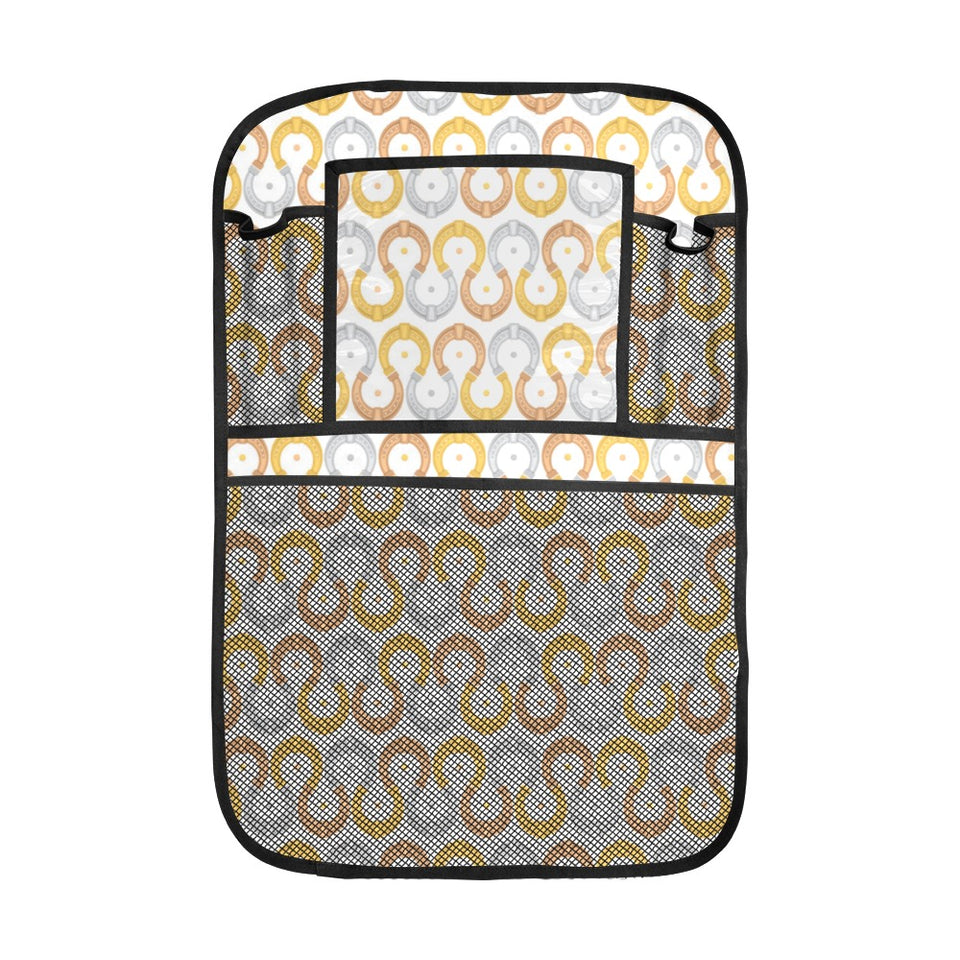 Horseshoes Pattern Print Design 03 Car Seat Back Organizer