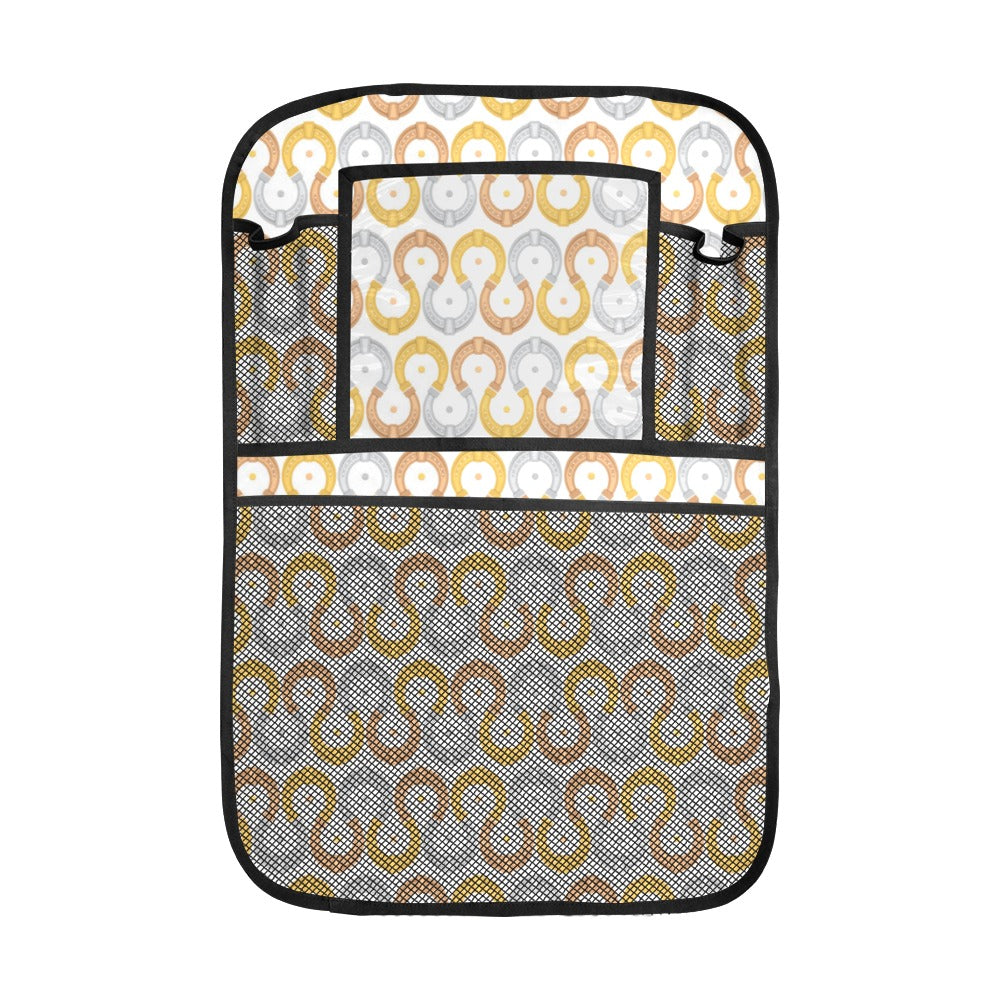 Horseshoes Pattern Print Design 03 Car Seat Back Organizer