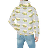 Sandwich Pattern Print Design 05 Men's Padded Hooded Jacket
