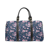 Pink sakura cherry blossom blue background Travel Bag