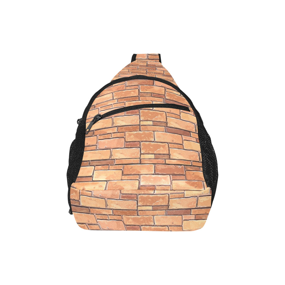 Brick Printed Pattern Print Design 04 All Over Print Chest Bag
