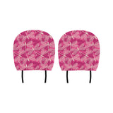 Beautiful dragonfly pink background Car Headrest Cover
