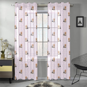 Yorkshire Terrier Pattern Print Design 02 Gauze Curtain