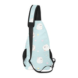 White cute hamsters heart pattern All Over Print Chest Bag