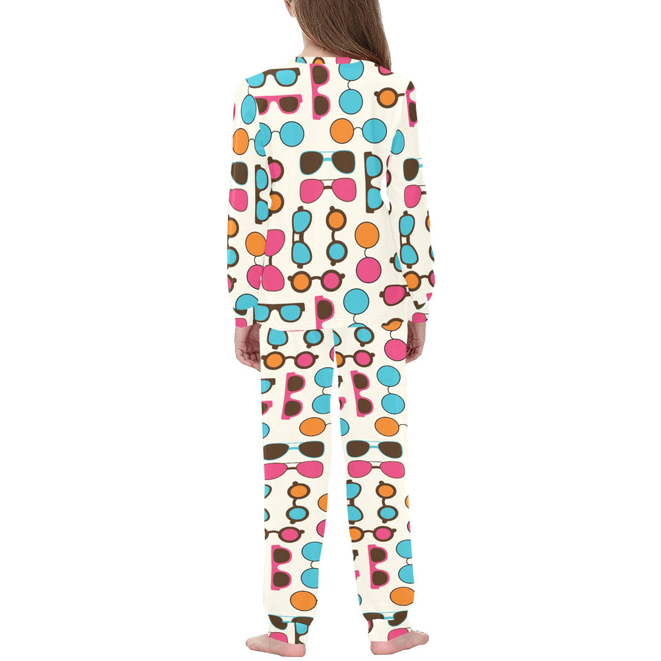 Sun Glasses Pattern Print Design 03 Kids' Boys' Girls' All Over Print Pajama Set