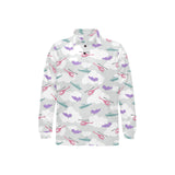 Helicopter plane pattern Men's Long Sleeve Polo Shirt