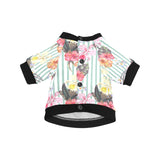 Colorful orchid flower pattern All Over Print Pet Dog Round Neck Fuzzy Shirt