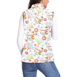 Maneki neko cat fan sakura Women's Padded Vest