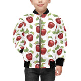 Red apples pattern Kids' Boys' Girls' Bomber Jacket