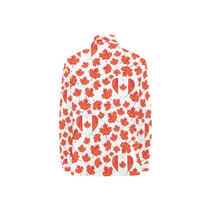 Canada Pattern Print Design 02 Women's Long Sleeve Polo Shirt