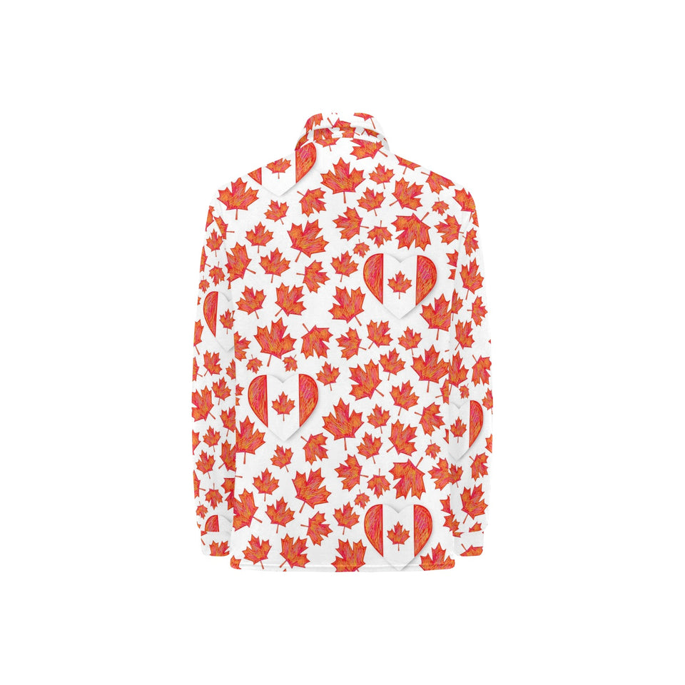 Canada Pattern Print Design 02 Women's Long Sleeve Polo Shirt