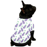 Eggplant Pattern Print Design 05 All Over Print Pet Dog Round Neck Fuzzy Shirt