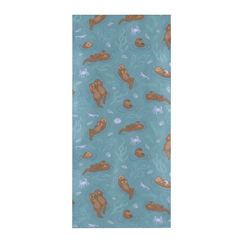 Sea otters pattern Beach Towel