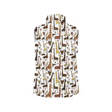 Giraffe Pattern Print Design 05 Women's Padded Vest