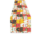 Colorful Maneki neko cat pattern Table Runner