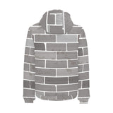 Brick Printed Pattern Print Design 05 Men's Padded Hooded Jacket