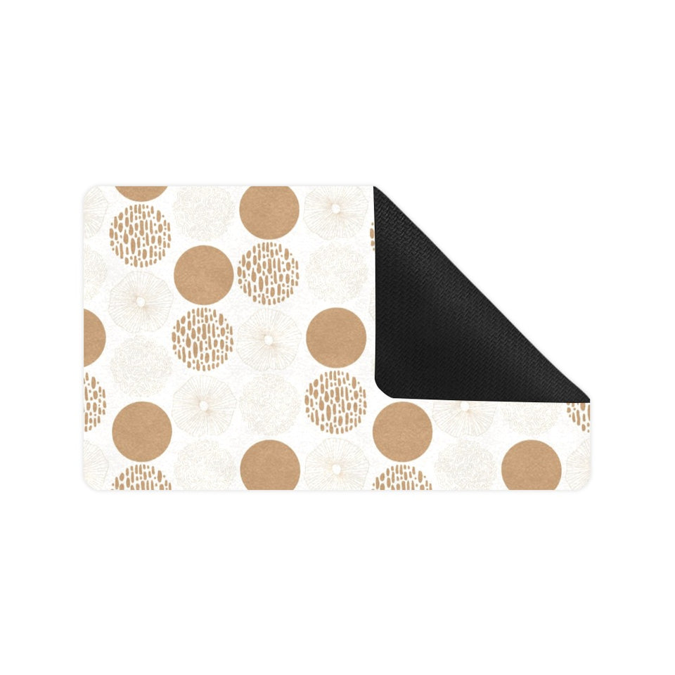 Gold Texture mushroom pattern Doormat