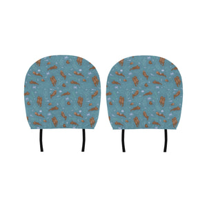 Sea otters pattern Car Headrest Cover
