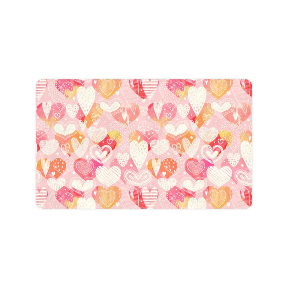 Hand drawn heart design pattern Doormat