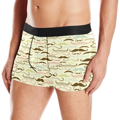 Mustache Beard Pattern Print Design 01 Men's All Over Print Boxer Briefs Men's Underwear