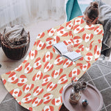 Canada Pattern Print Design 01 Blanket Robe with Sleeves