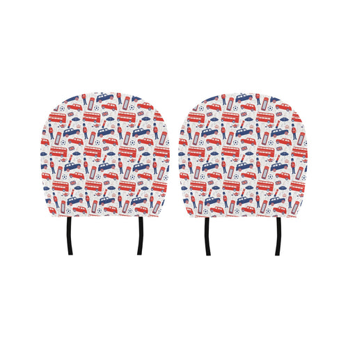 British Pattern Print Design 03 Car Headrest Cover