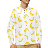 Banana pattern Men's Long Sleeve Polo Shirt