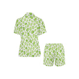 Lime design pattern Women's V-Neck Short Pajama Set