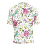 Hand drawn butterfly rose Men's All Over Print Polo Shirt