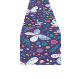 Colorful butterfly flower pattern.eps Table Runner