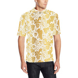 Gold grape pattern Men's All Over Print Polo Shirt