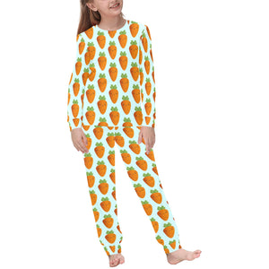Carrot Pattern Print Design 03 Kids' Boys' Girls' All Over Print Pajama Set