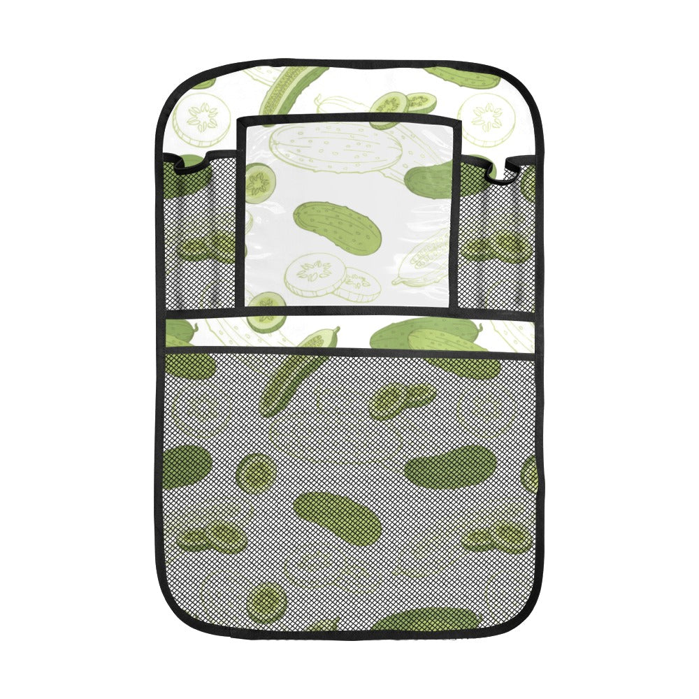 Cucumber sketch pattern Car Seat Back Organizer