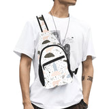 Polar bears star poka dot pattern All Over Print Chest Bag