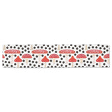 Red mushroom dot pattern Table Runner
